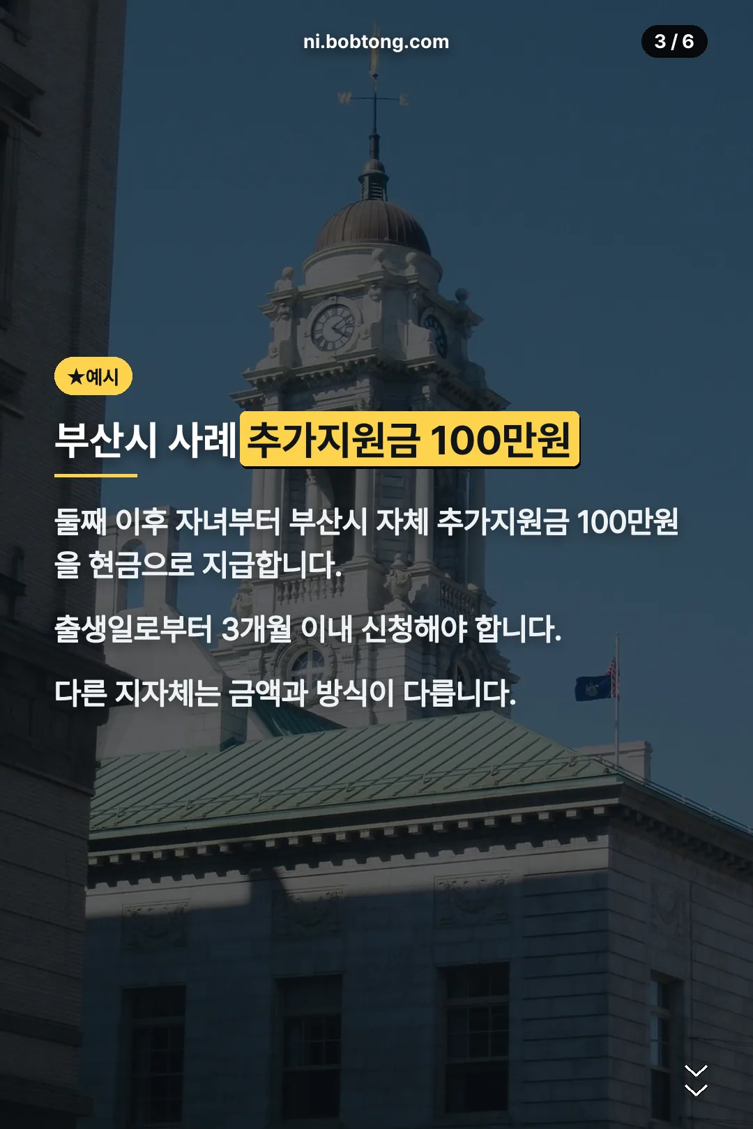 부산시 추가지원금 사례