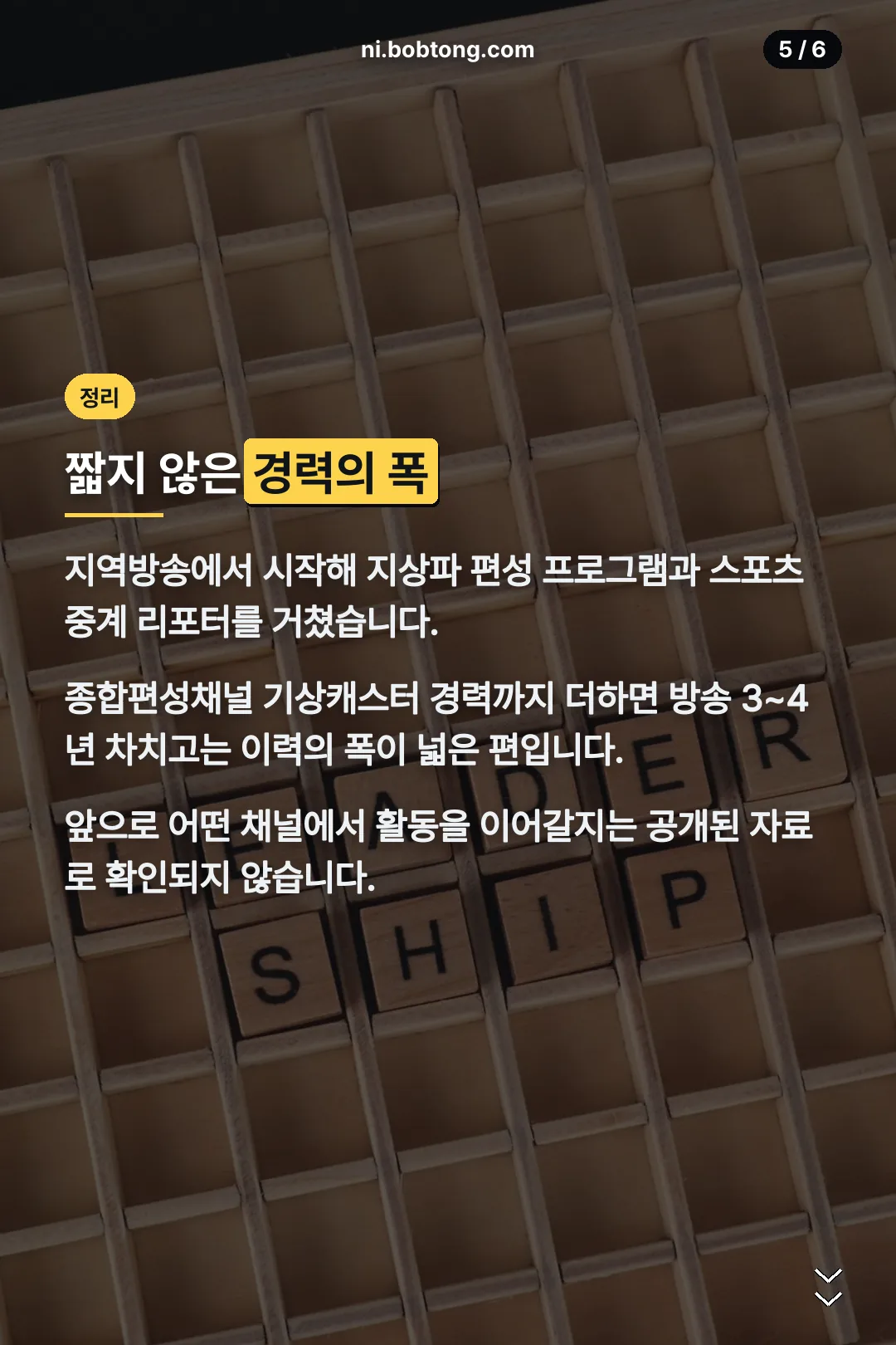 경력의 폭 정리