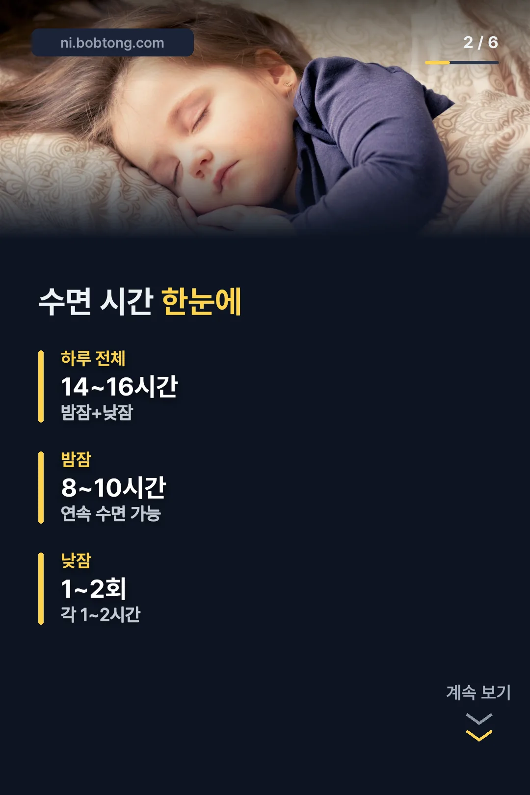 수면 시간 정리