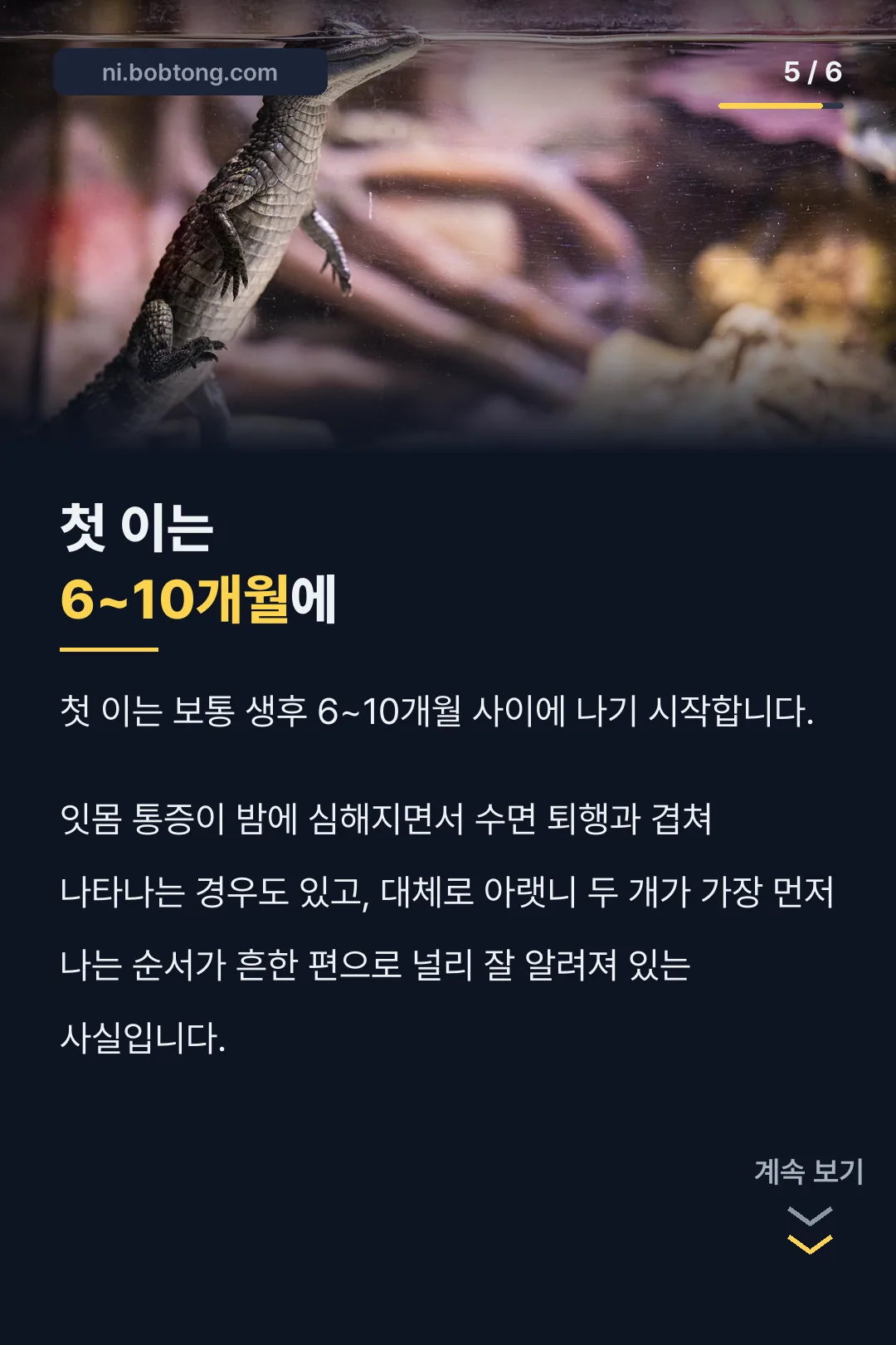 이앓이 시기