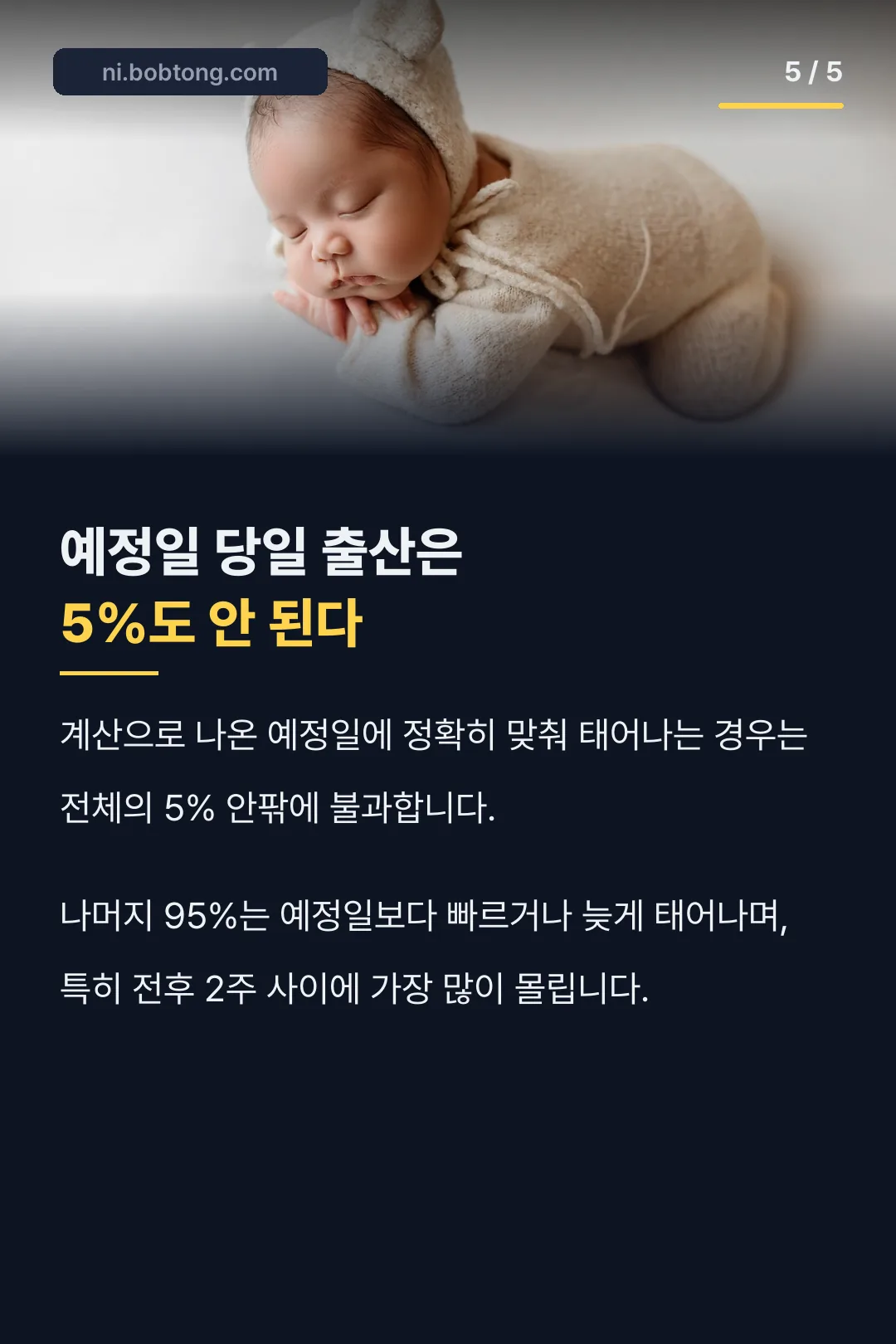 예정일 당일 출산은 5%